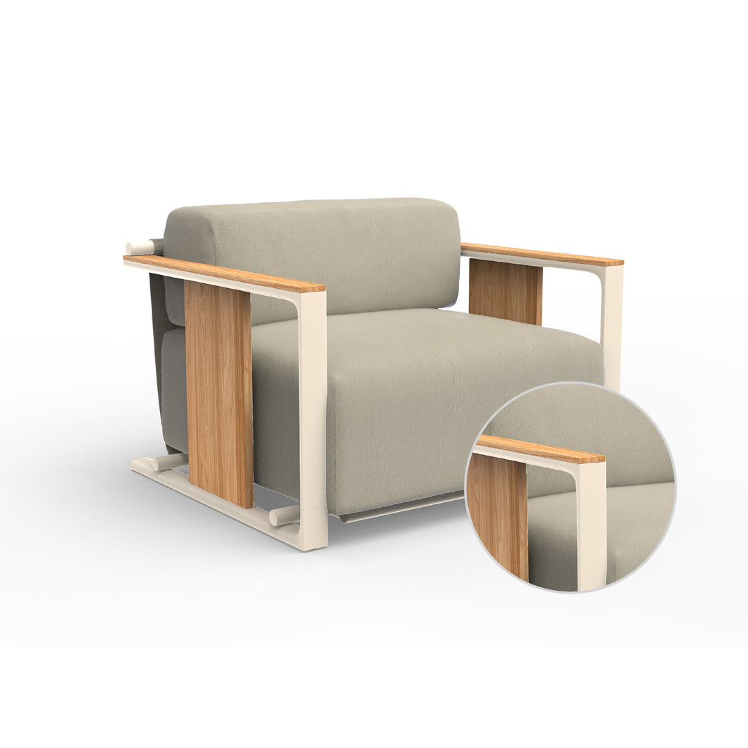 Tulum Lounge Chair Outdoor Vondom Nautical Natural Crema 