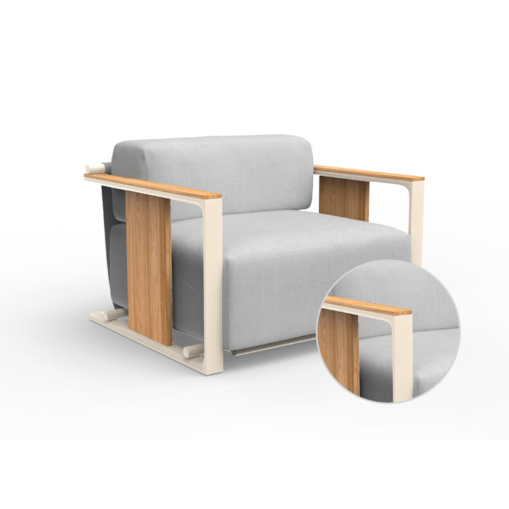 Tulum Lounge Chair Outdoor Vondom Savane White Crema 