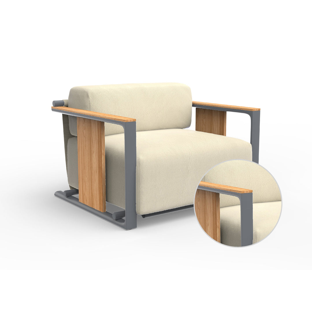 Tulum Lounge Chair Outdoor Vondom Nautical Taupe Traffic Gray 