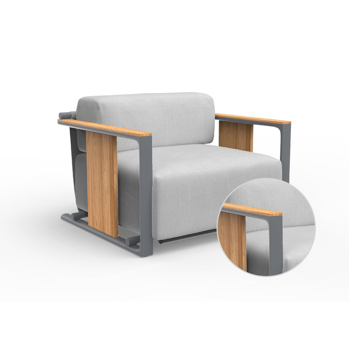 Tulum Lounge Chair Outdoor Vondom Savane White Traffic Gray 