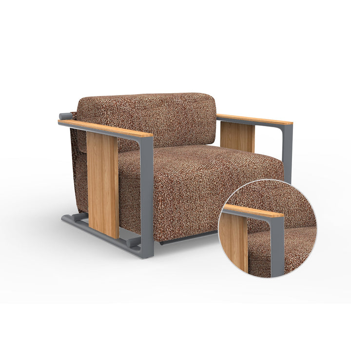 Tulum Lounge Chair Outdoor Vondom Krollet Purjai Red Traffic Gray 