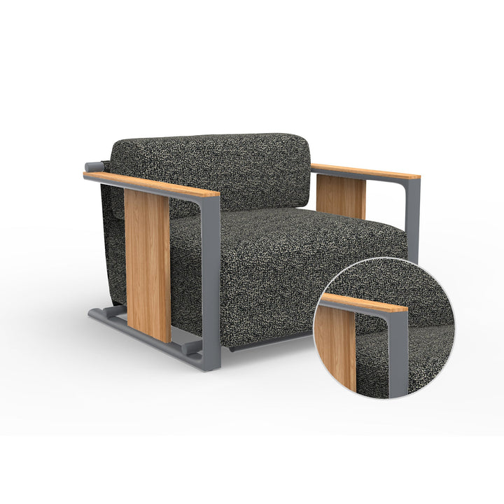 Tulum Lounge Chair Outdoor Vondom Krollet Black Traffic Gray 