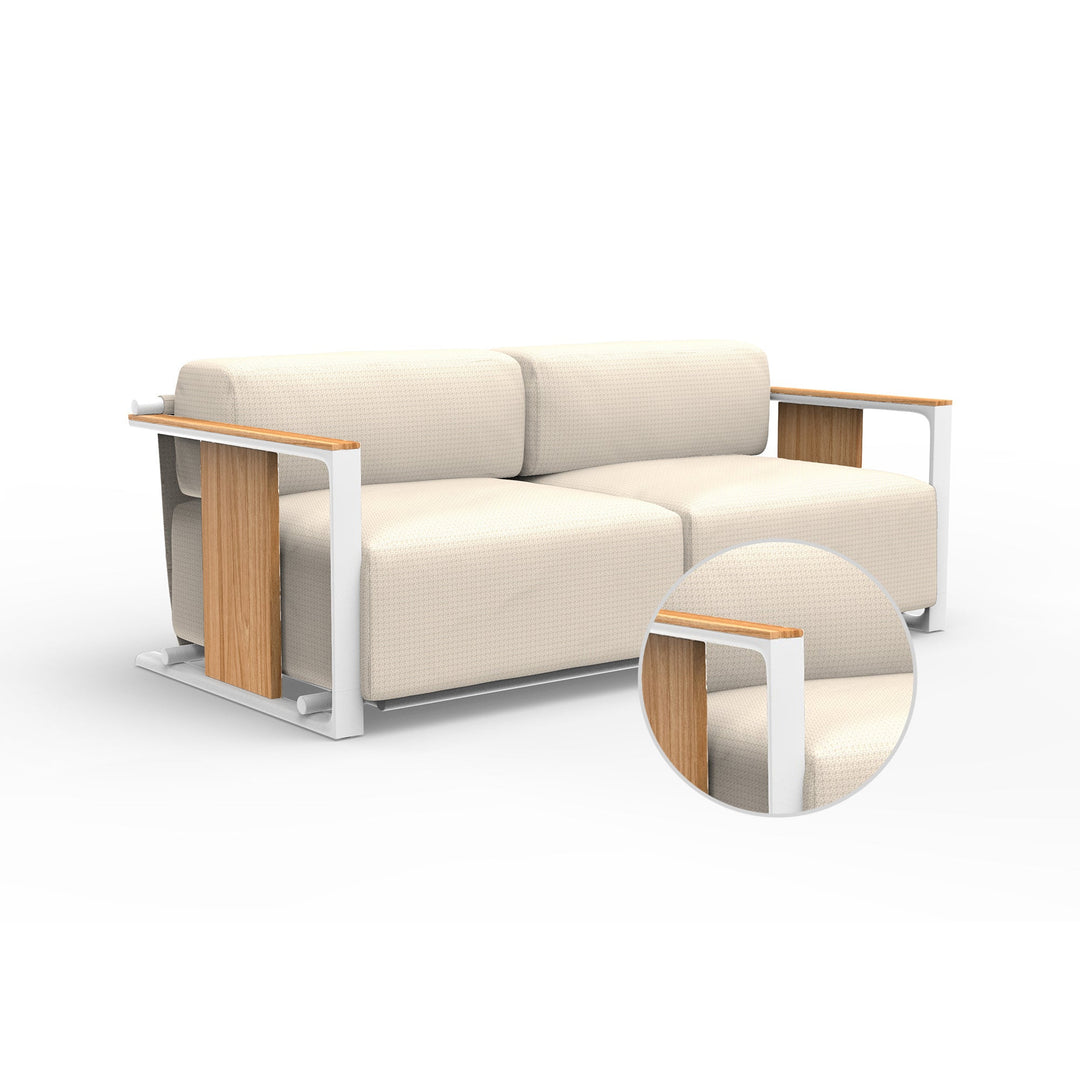 Tulum 2-Seater Sofa Outdoor Vondom Varm Crema White