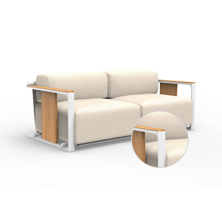Tulum 2-Seater Sofa Outdoor Vondom Varm Crema White