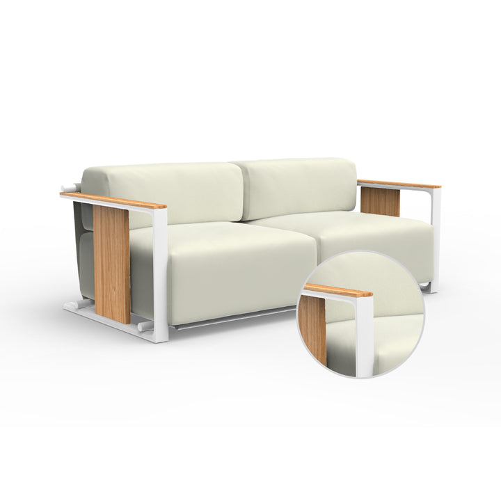 Tulum 2-Seater Sofa Outdoor Vondom Nautical White White