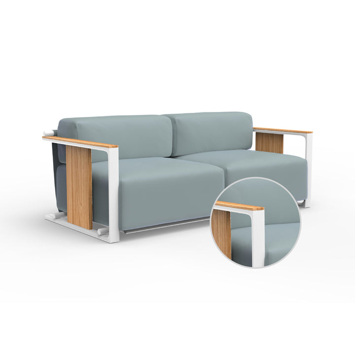 Tulum 2-Seater Sofa Outdoor Vondom Nautical Steel White