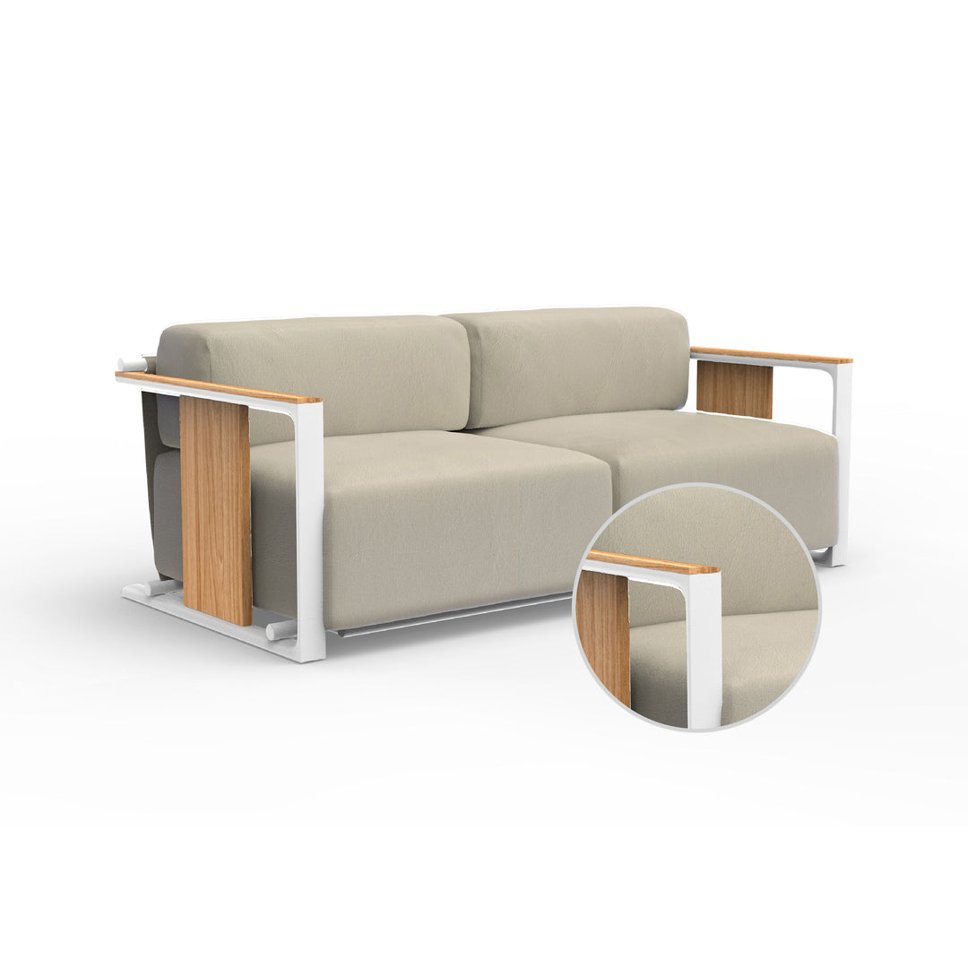 Tulum 2-Seater Sofa Outdoor Vondom Nautical Natural White