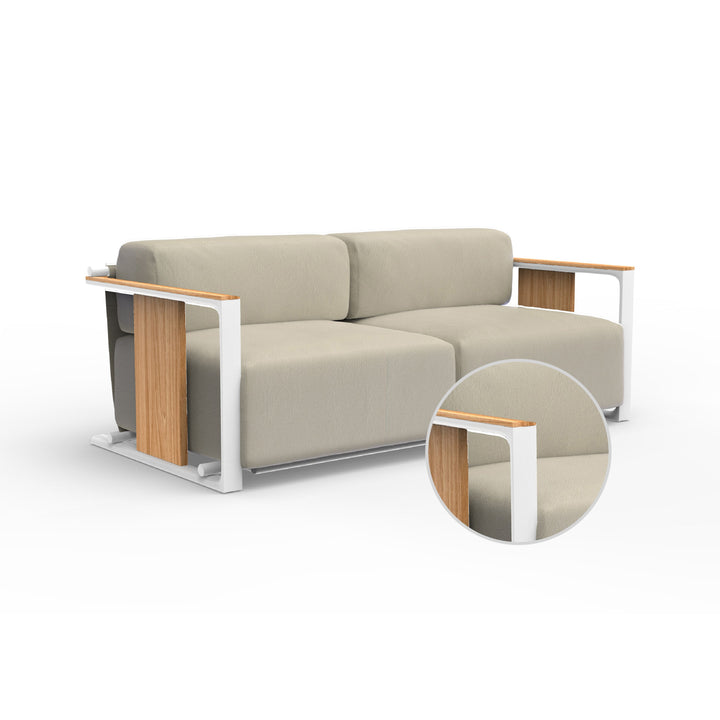 Tulum 2-Seater Sofa Outdoor Vondom Nautical Natural White