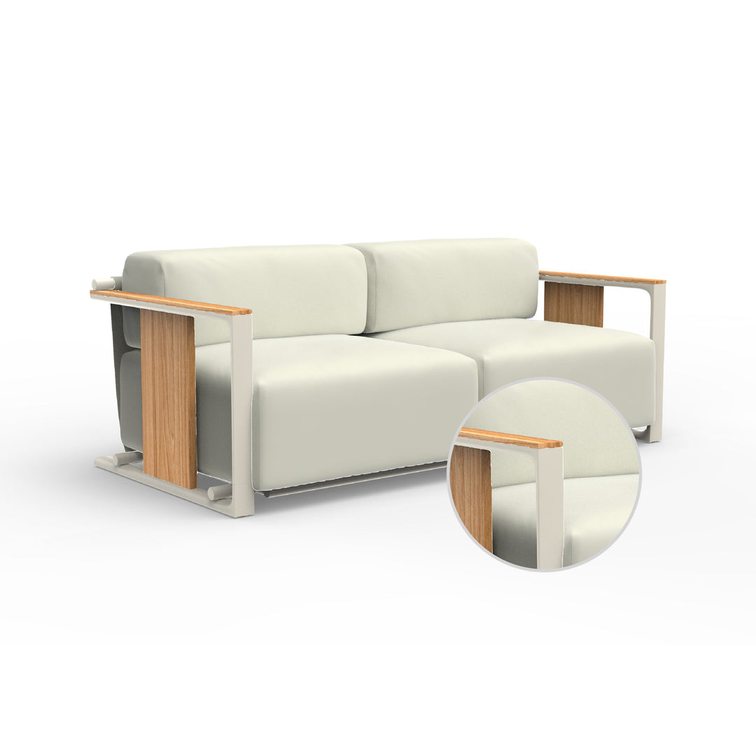 Tulum 2-Seater Sofa Outdoor Vondom Nautical White Ecru