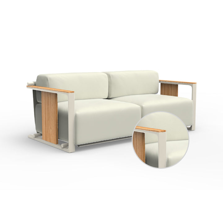 Tulum 2-Seater Sofa Outdoor Vondom Nautical White Ecru