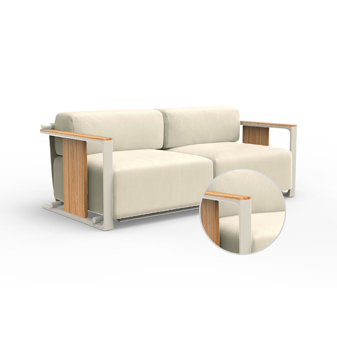 Tulum 2-Seater Sofa Outdoor Vondom Nautical Taupe Ecru