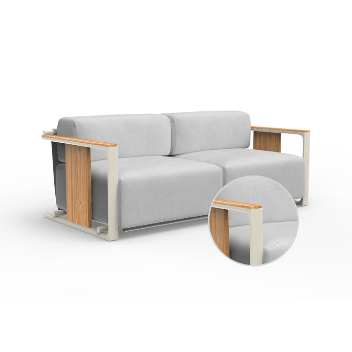 Tulum 2-Seater Sofa Outdoor Vondom Savane White Ecru