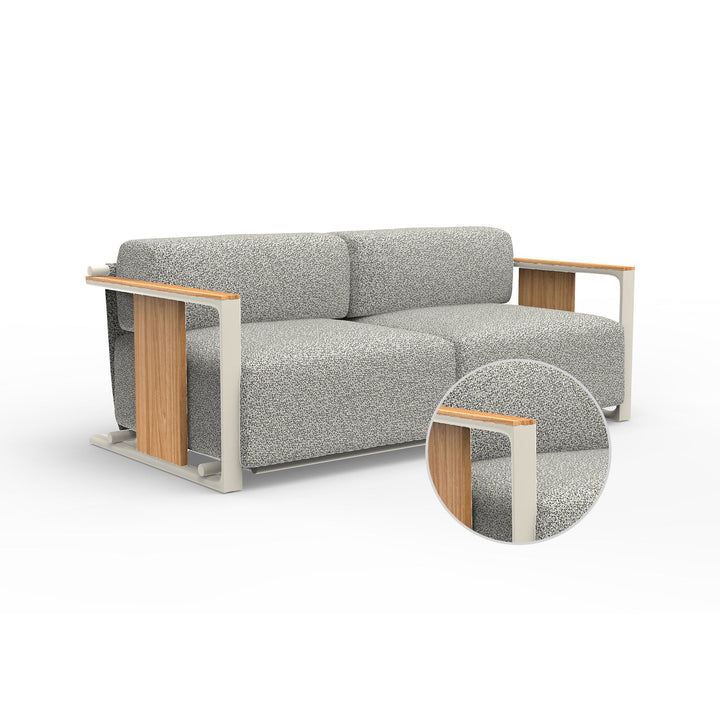 Tulum 2-Seater Sofa Outdoor Vondom Krollet White Ecru