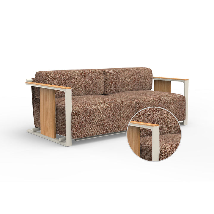 Tulum 2-Seater Sofa Outdoor Vondom Krollet Purjai Red Ecru