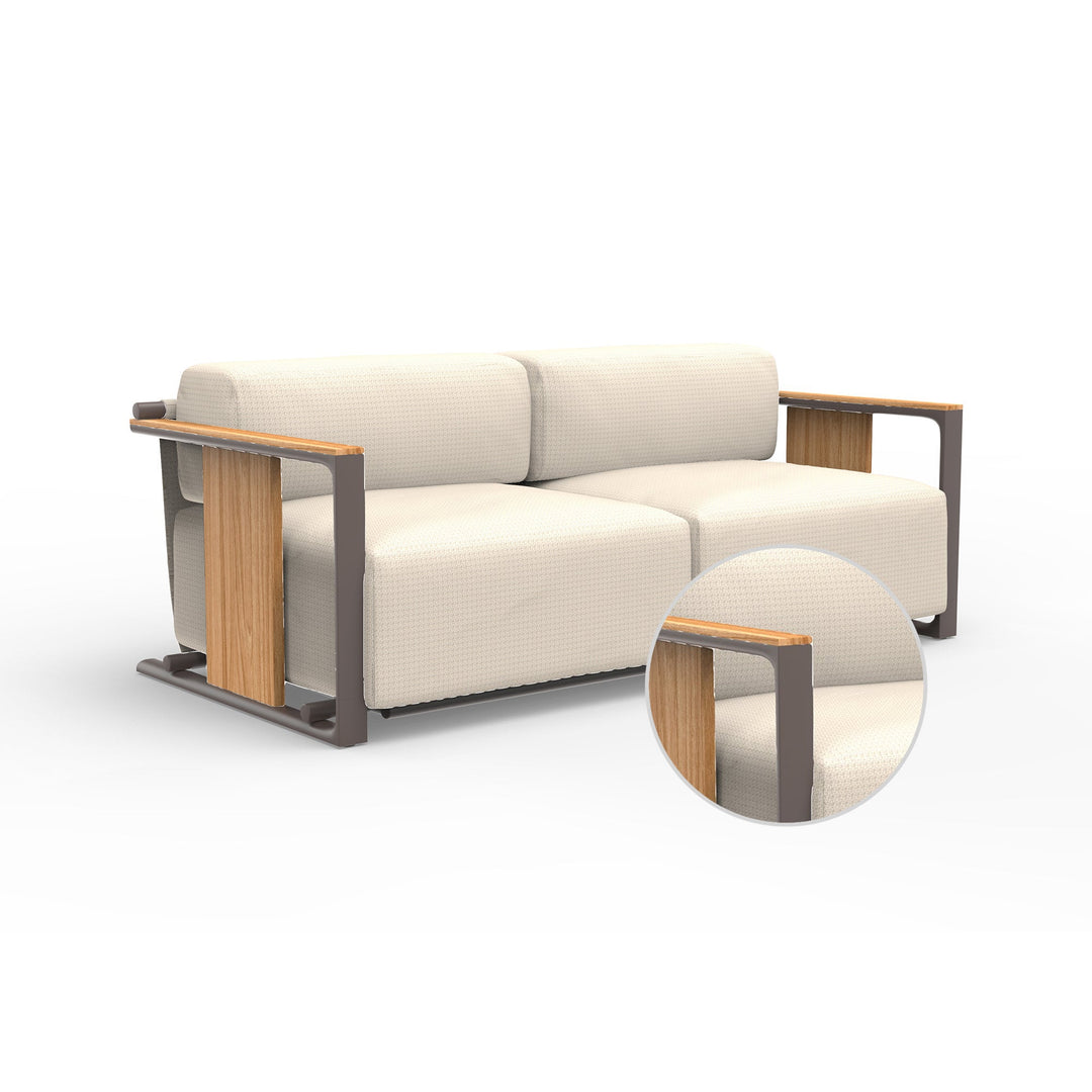 Tulum 2-Seater Sofa Outdoor Vondom Varm Crema Cacao