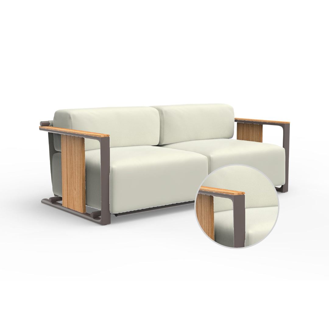 Tulum 2-Seater Sofa Outdoor Vondom Nautical White Cacao