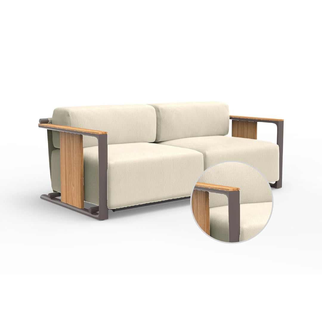 Tulum 2-Seater Sofa Outdoor Vondom Nautical Taupe Cacao
