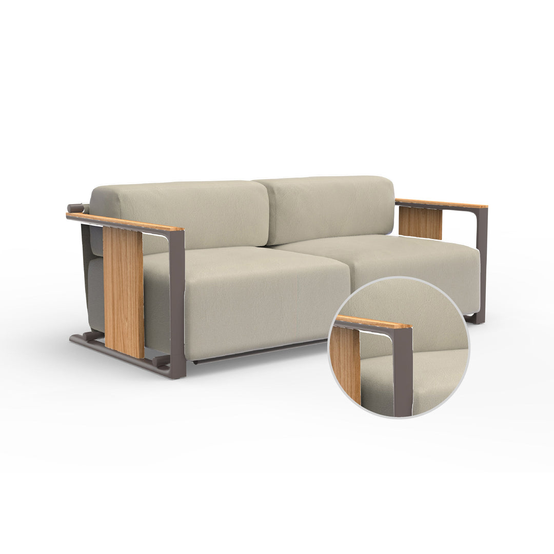 Tulum 2-Seater Sofa Outdoor Vondom Nautical Natural Cacao