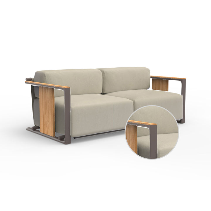 Tulum 2-Seater Sofa Outdoor Vondom Nautical Natural Cacao