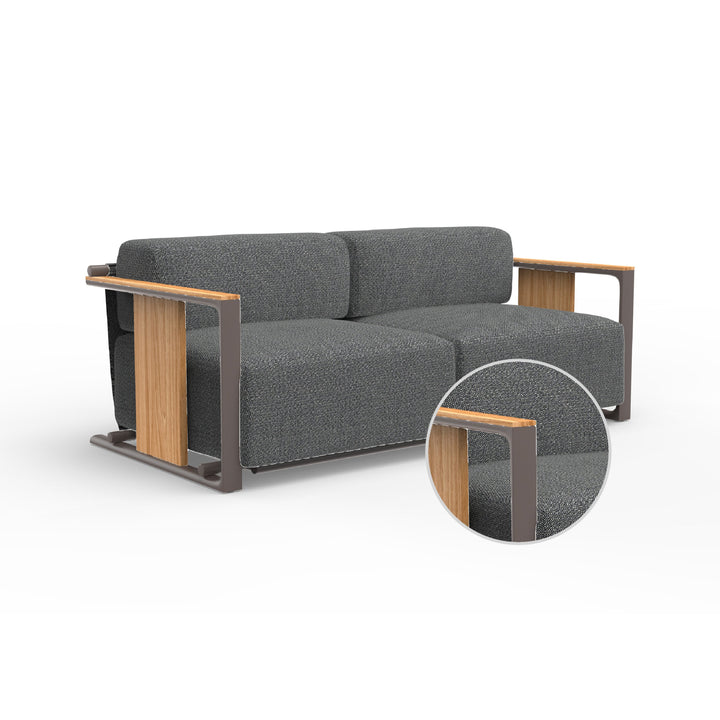 Tulum 2-Seater Sofa Outdoor Vondom Savane Tornado Cacao