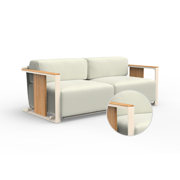 Tulum 2-Seater Sofa Outdoor Vondom Nautical White Crema