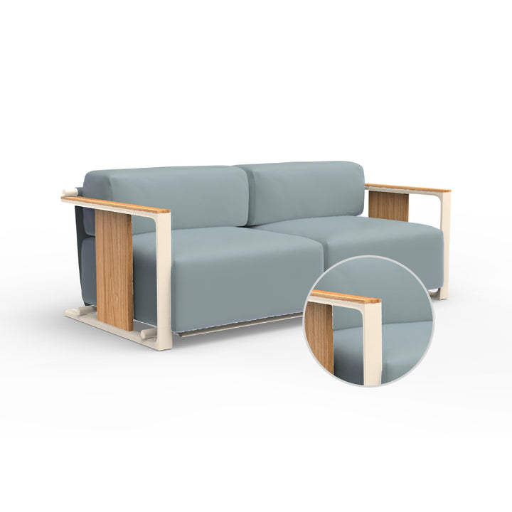 Tulum 2-Seater Sofa Outdoor Vondom Nautical Steel Crema