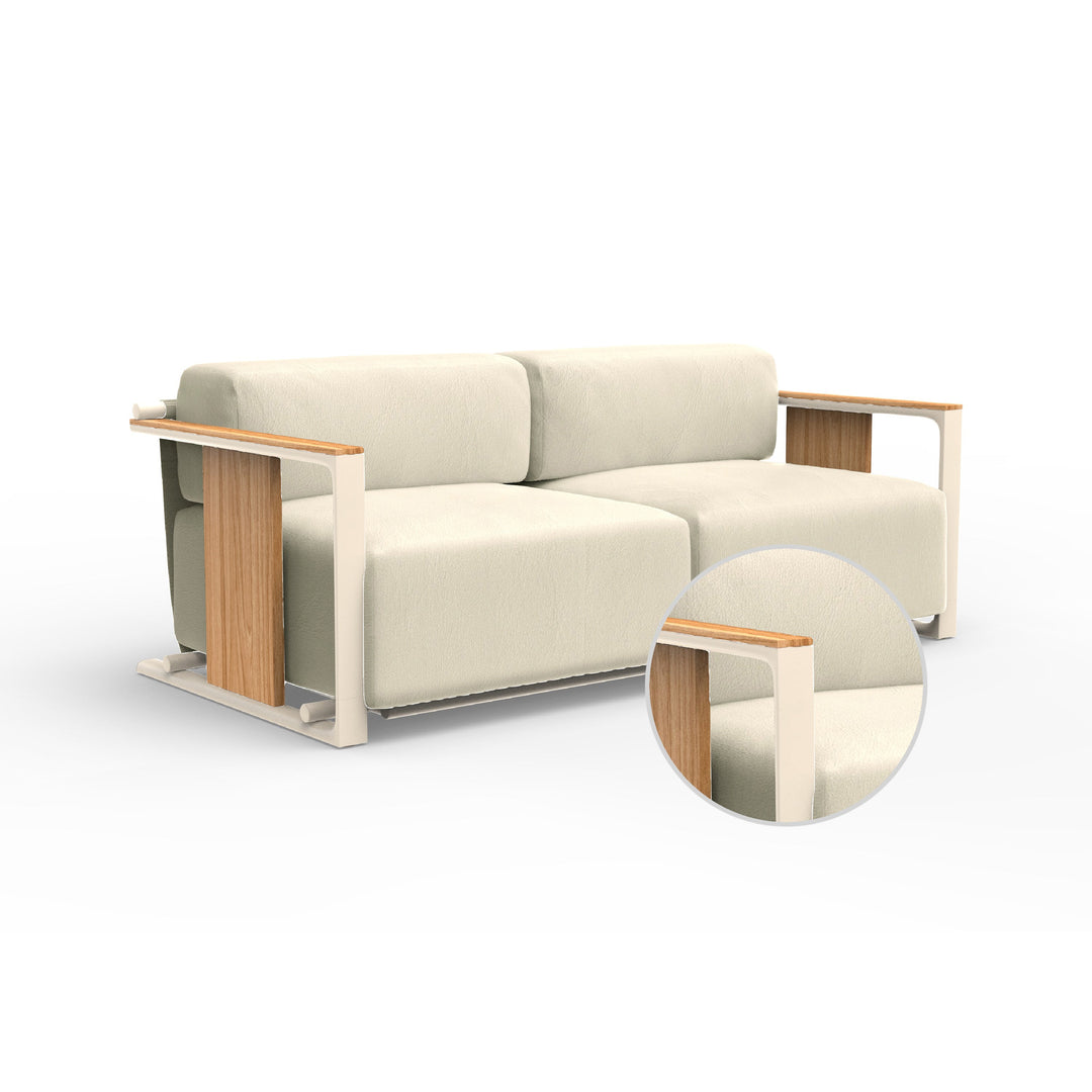 Tulum 2-Seater Sofa Outdoor Vondom Nautical Taupe Crema