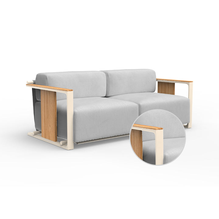 Tulum 2-Seater Sofa Outdoor Vondom Savane White Crema