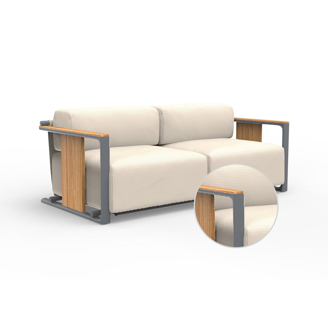 Tulum 2-Seater Sofa Outdoor Vondom Varm Crema Traffic Gray
