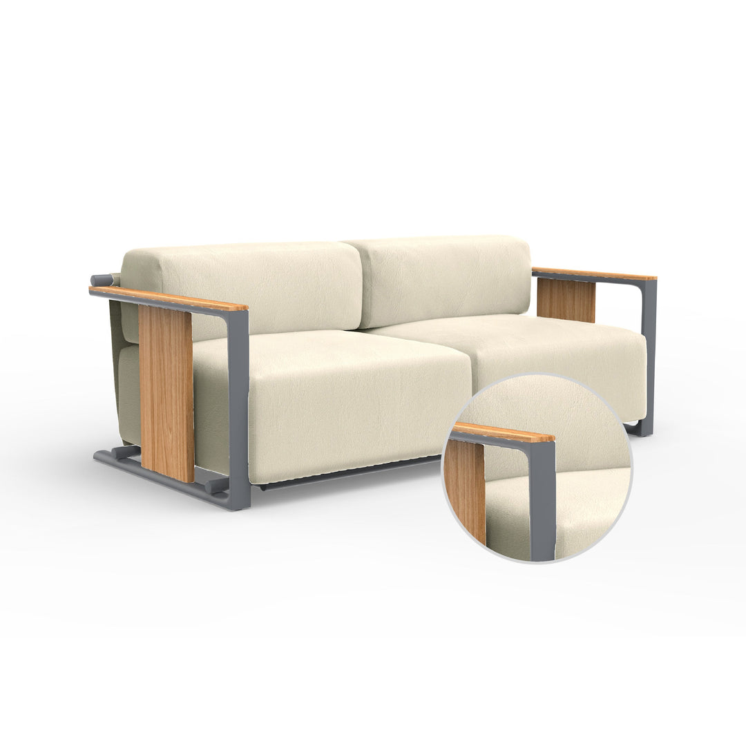 Tulum 2-Seater Sofa Outdoor Vondom Nautical Taupe Traffic Gray