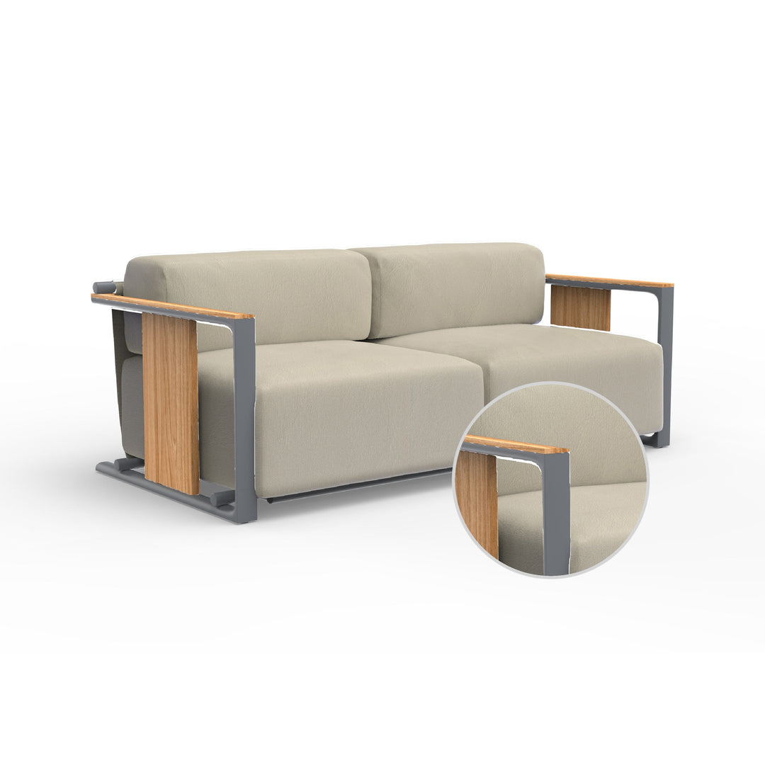 Tulum 2-Seater Sofa Outdoor Vondom Nautical Natural Traffic Gray