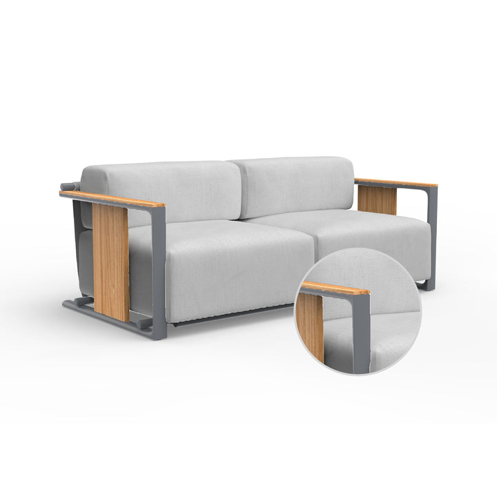 Tulum 2-Seater Sofa Outdoor Vondom Savane White Traffic Gray