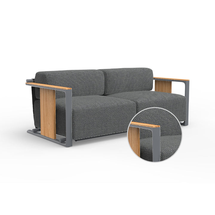 Tulum 2-Seater Sofa Outdoor Vondom Savane Tornado Traffic Gray