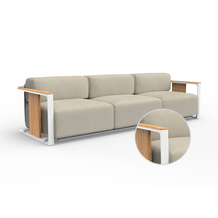 Tulum 3-Seater Sofa Outdoor Vondom Nautical Natural White