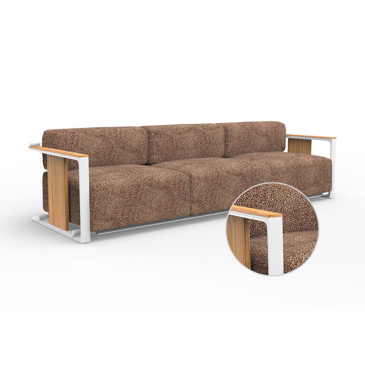 Tulum 3-Seater Sofa Outdoor Vondom Krollet Purjai Red White