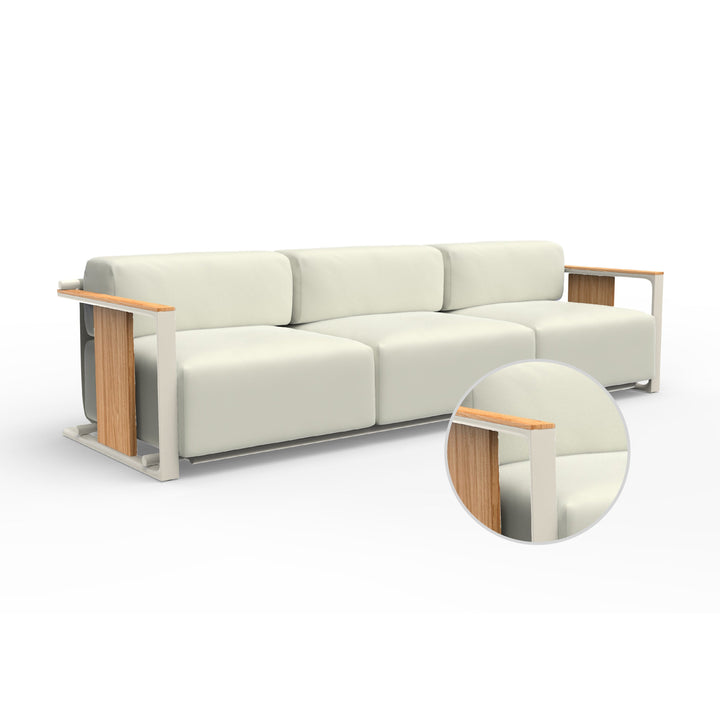 Tulum 3-Seater Sofa Outdoor Vondom Nautical White Ecru
