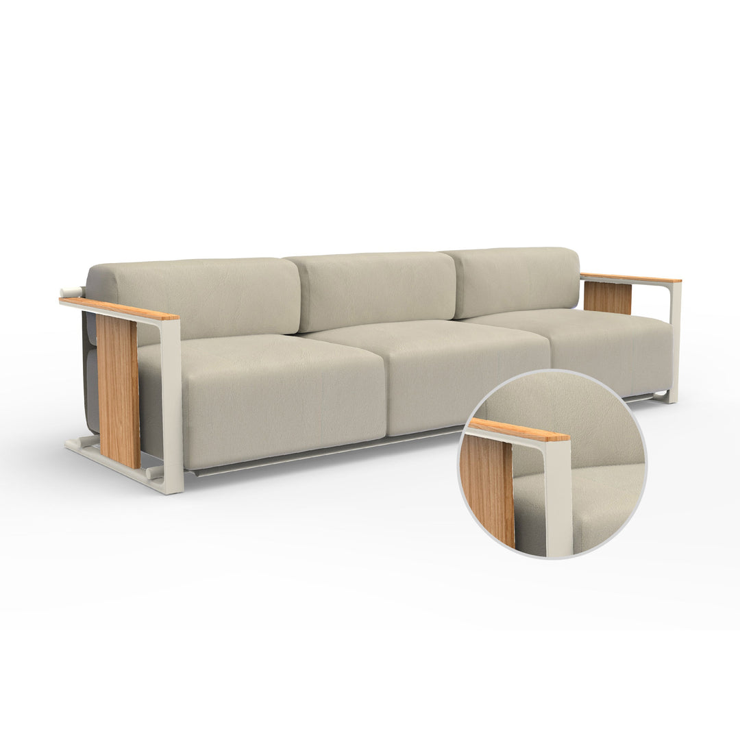 Tulum 3-Seater Sofa Outdoor Vondom Nautical Natural Ecru