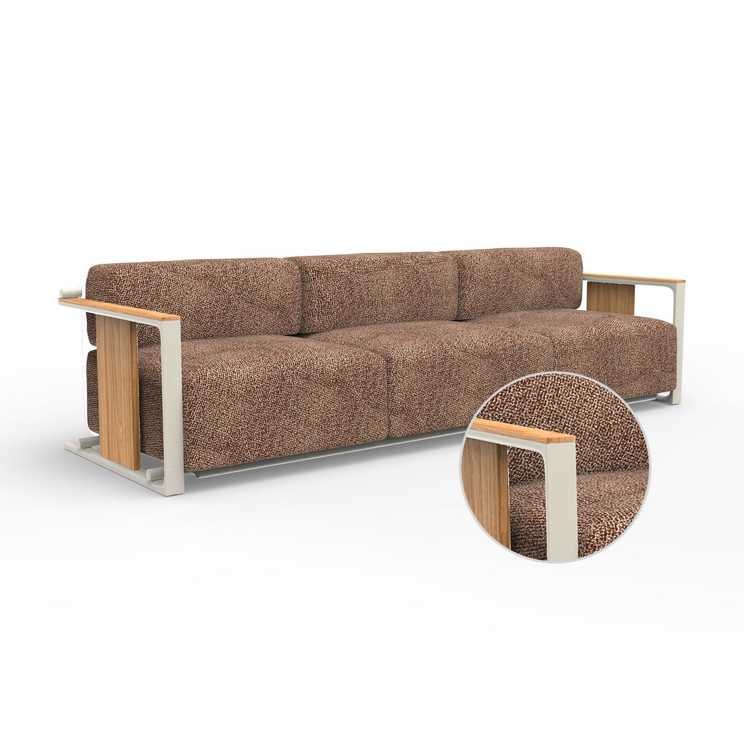 Tulum 3-Seater Sofa Outdoor Vondom Krollet Purjai Red Ecru