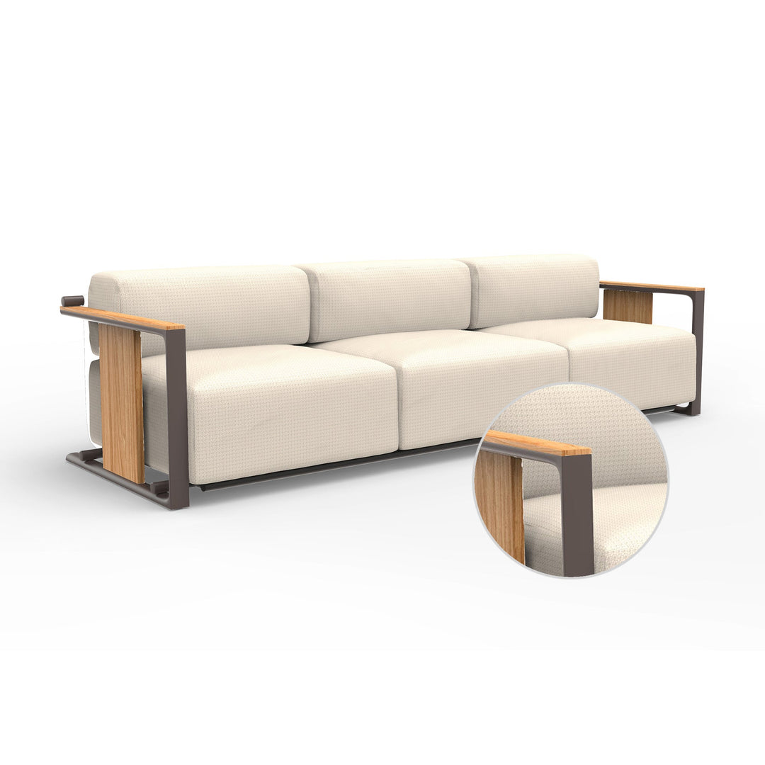 Tulum 3-Seater Sofa Outdoor Vondom Varm Crema Cacao