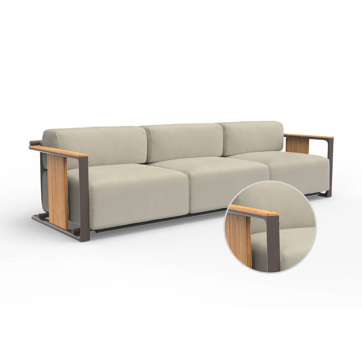Tulum 3-Seater Sofa Outdoor Vondom Nautical Natural Cacao