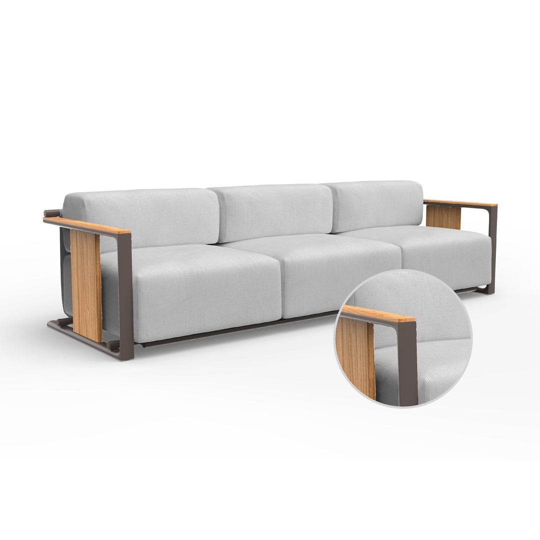 Tulum 3-Seater Sofa Outdoor Vondom Savane White Cacao