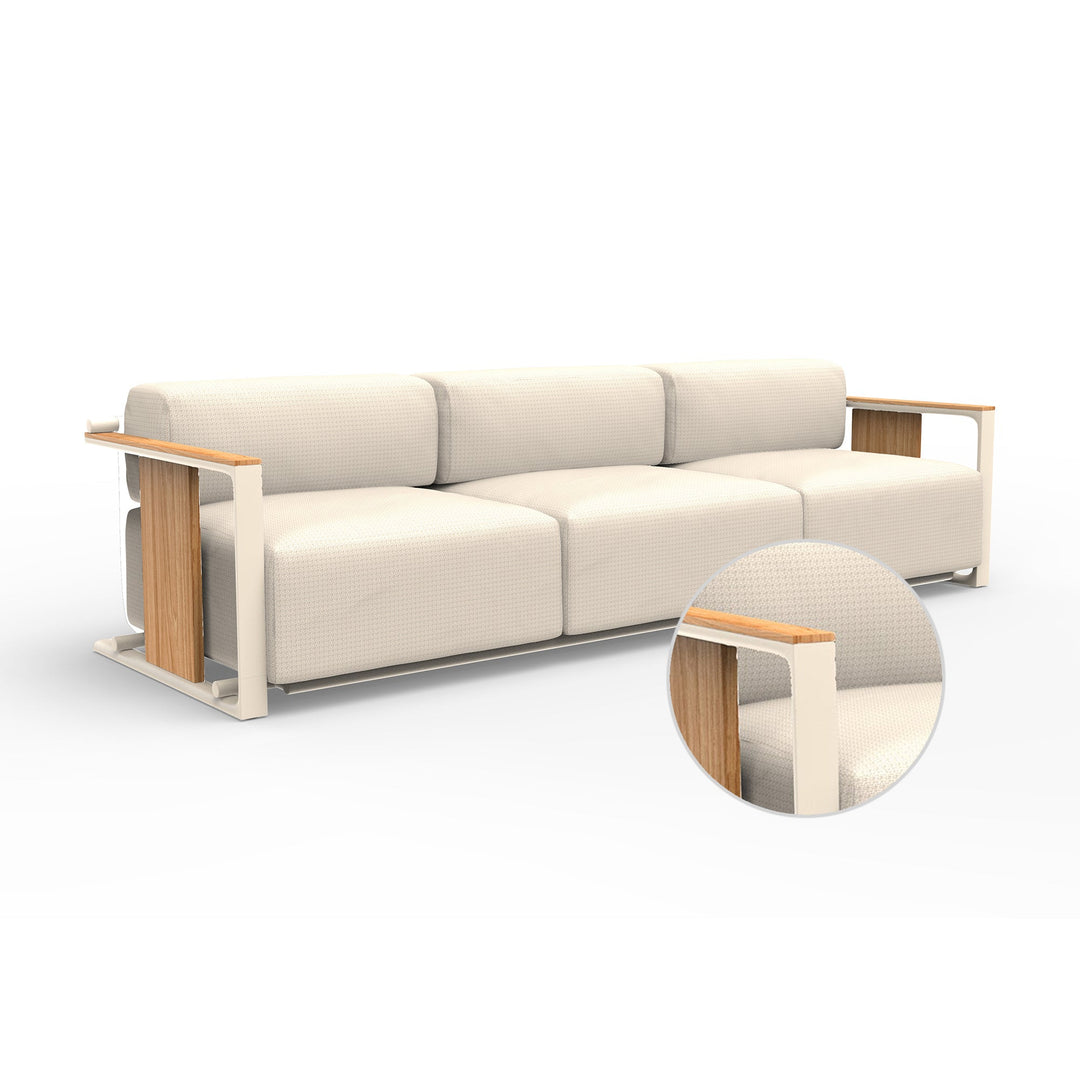 Tulum 3-Seater Sofa Outdoor Vondom Varm Crema Crema