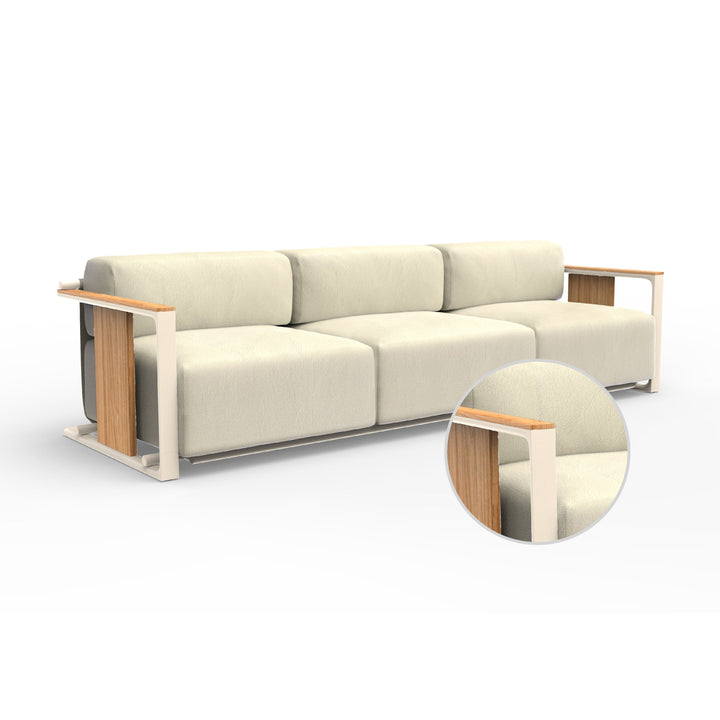 Tulum 3-Seater Sofa Outdoor Vondom Nautical Taupe Crema