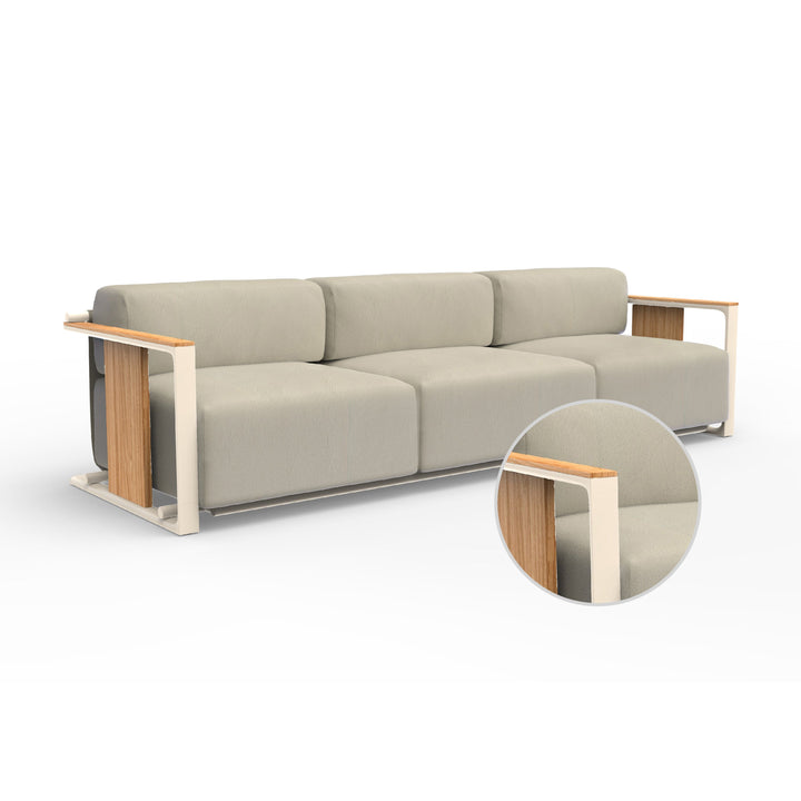 Tulum 3-Seater Sofa Outdoor Vondom Nautical Natural Crema