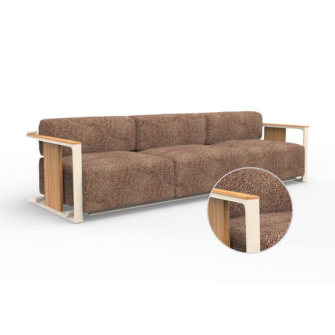 Tulum 3-Seater Sofa Outdoor Vondom Krollet Purjai Red Crema