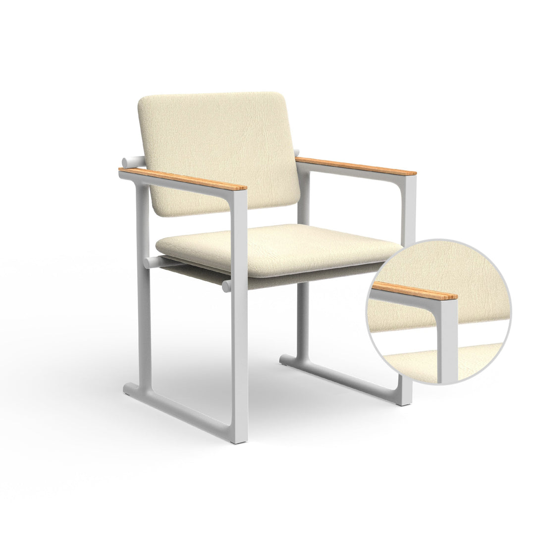 Tulum Dining Chair Outdoor Vondom Nautical Taupe White