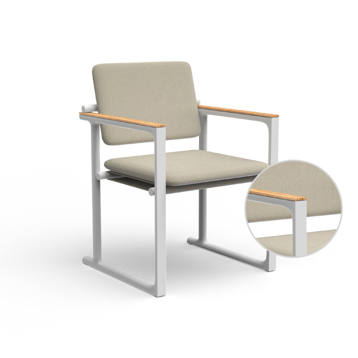 Tulum Dining Chair Outdoor Vondom Nautical Natural White