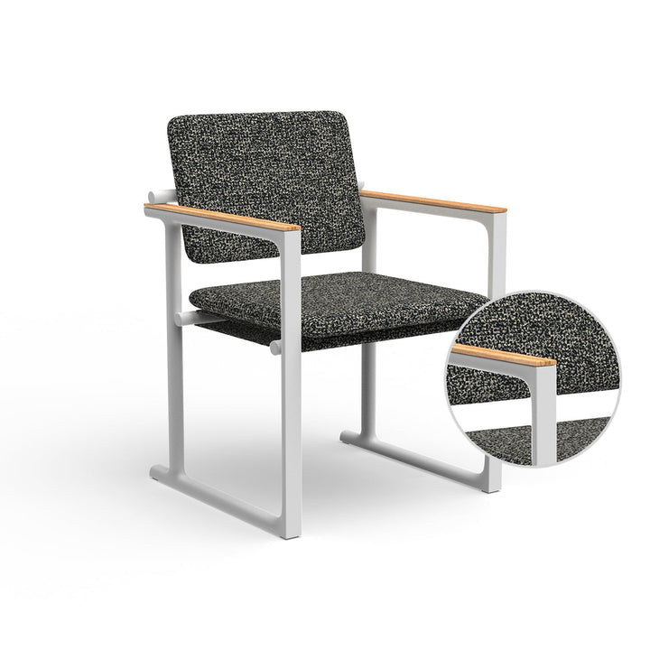 Tulum Dining Chair Outdoor Vondom Krollet Black White