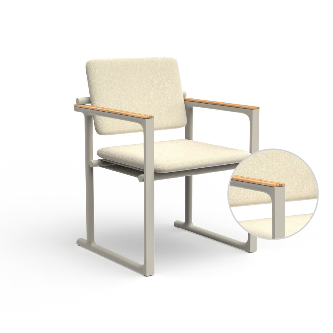 Tulum Dining Chair Outdoor Vondom Nautical Taupe Ecru