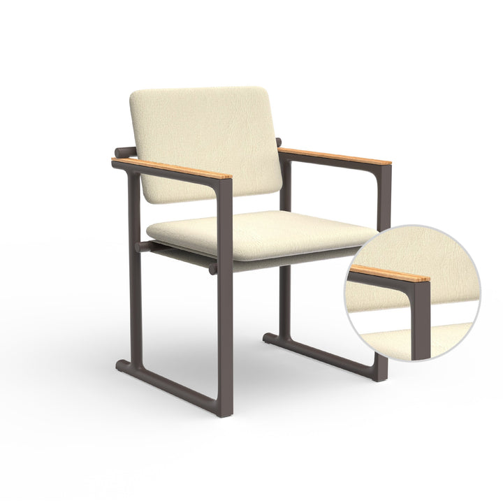 Tulum Dining Chair Outdoor Vondom Nautical Taupe Cacao